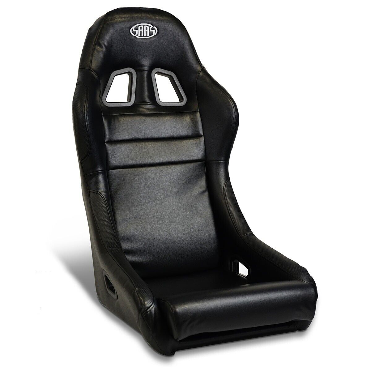 SAAS Seats (2) Fixed Back Mach II Black PU Leather ADR Compliant