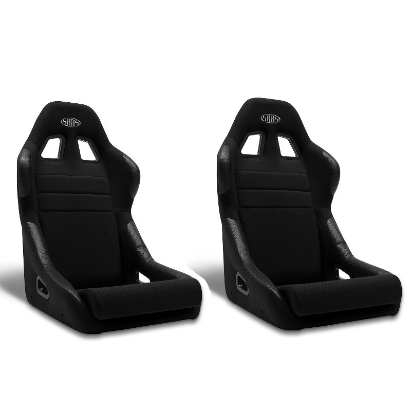 SAAS Universal Seats (2) Fixed Back Mach II Black ADR Compliant