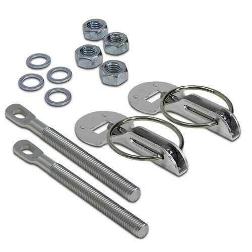 SAAS Hood Bonnet Pin Kit Race Car Silver HPK1004