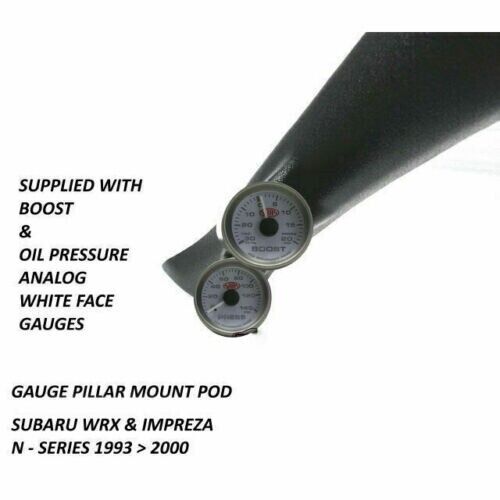 SAAS Pillar Pod Gauge Kit for Subaru WRX 93>2000 Turbo Boost >20 PSI / Oil Pres