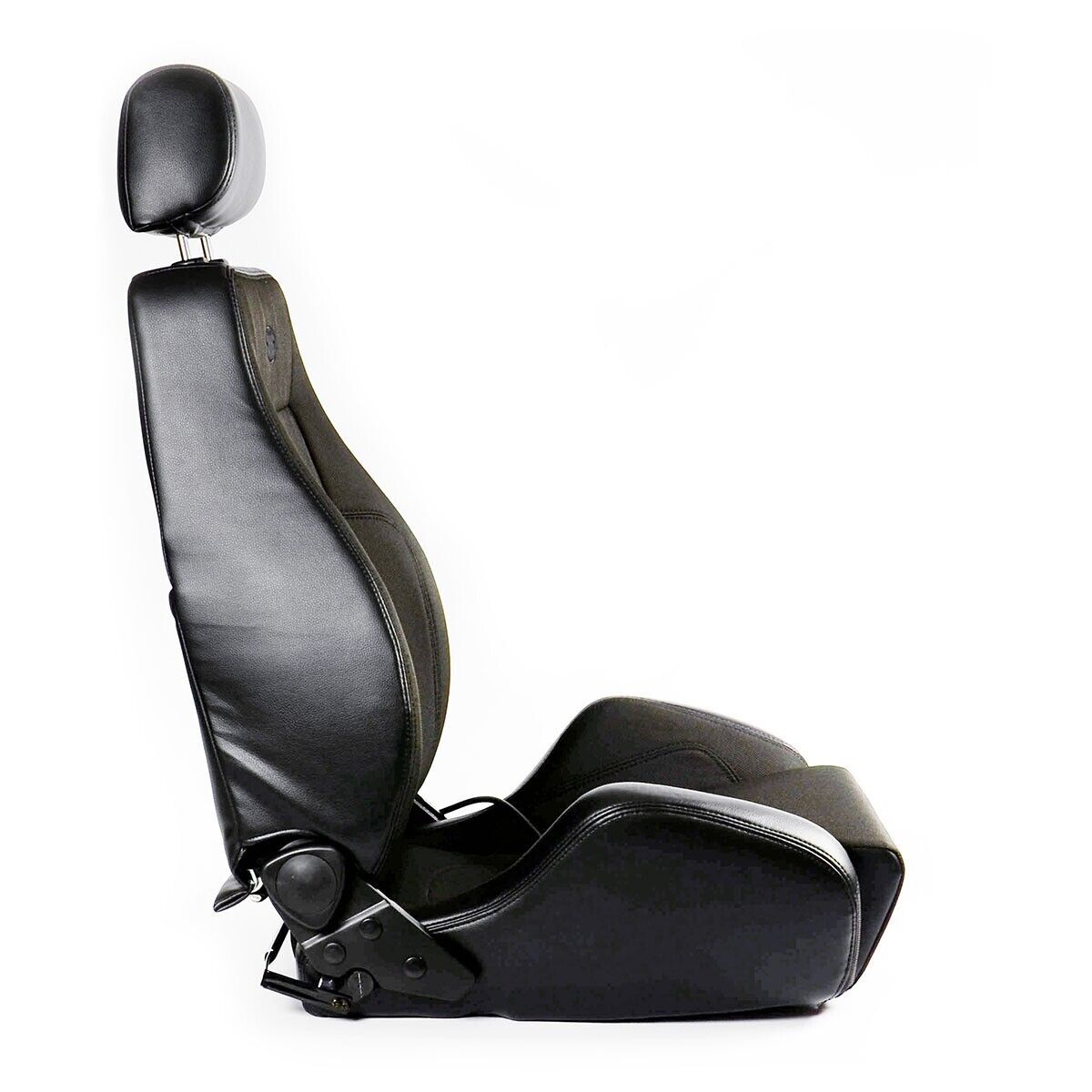 SAAS 4X4 Sports Seats (2) With Sliders Black Cloth / PU Leather  ADR Compliant