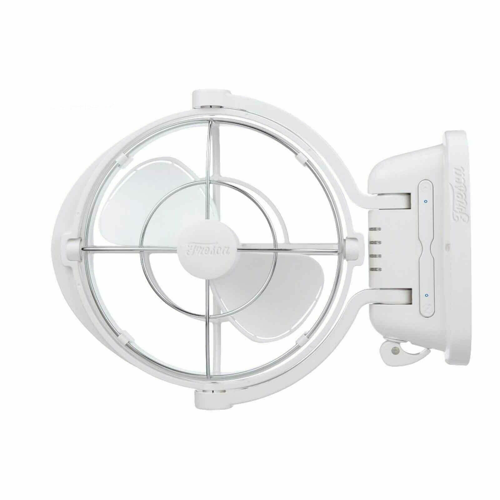 Fresca Fan 12v Or 24v Volt White Fresca AC Ultra Quiet 360° Directional Airflow