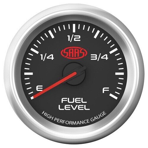 SAAS Fuel Level Gauge 52mm Black Muscle Series 3