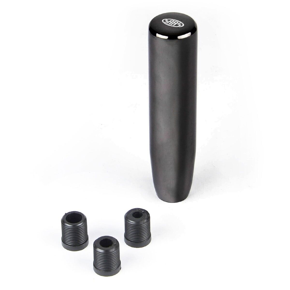 SAAS Billet Gear Knob Black Chrome Weighted 140mm