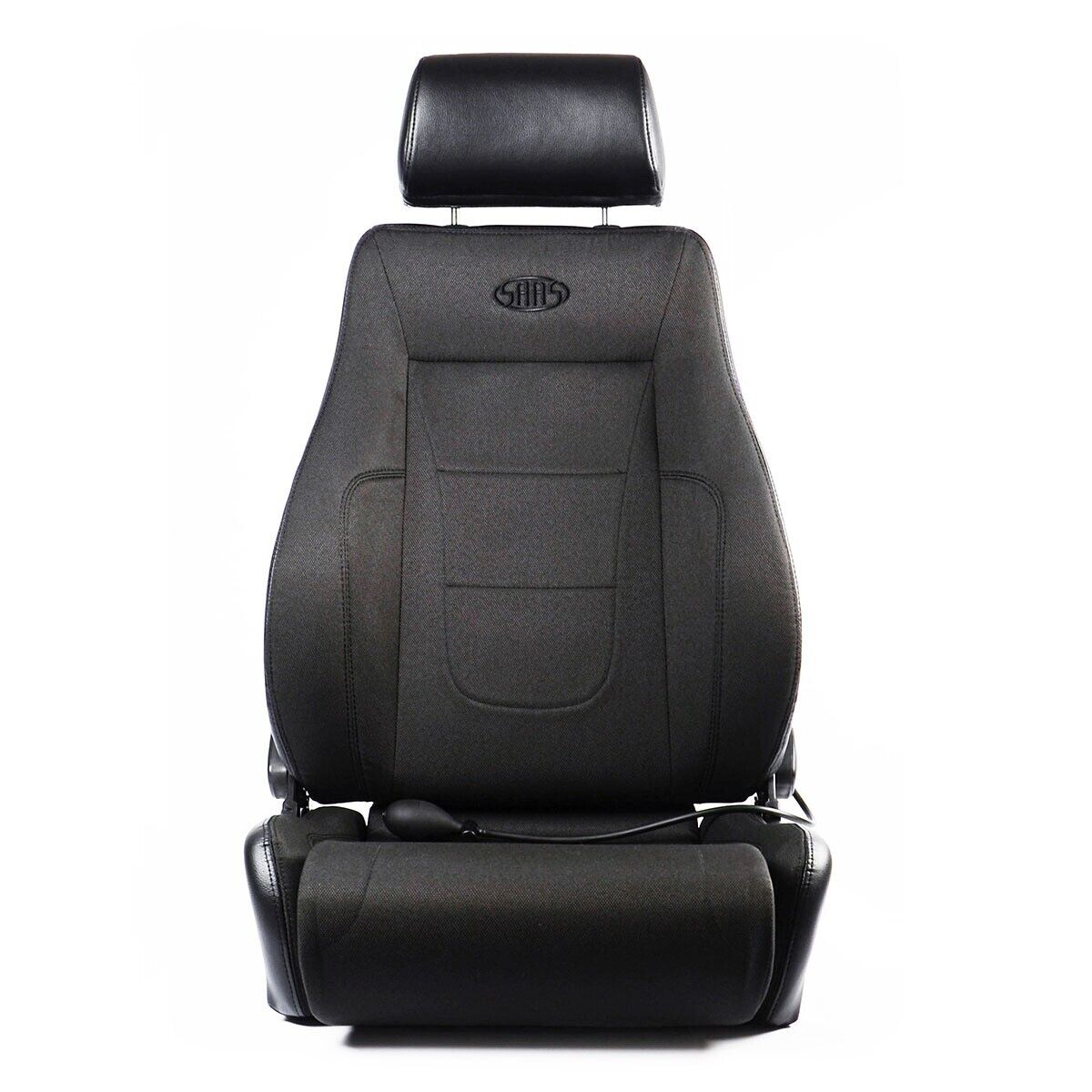 SAAS TRAX 4X4 Seats (2) With Rails Black Cloth / PU ADR Compliant