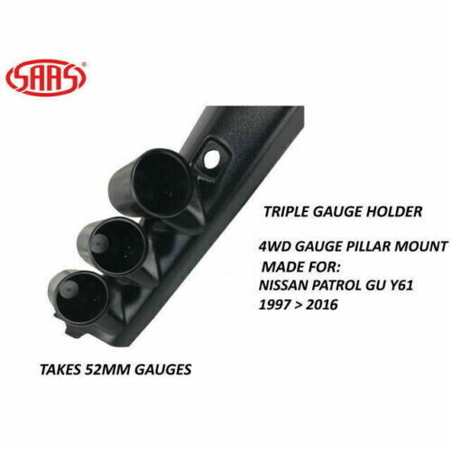 SAAS Gauge Pillar Pod for Nissan GU Patrol Y61 1997-2016 3 X 52mm Gauges