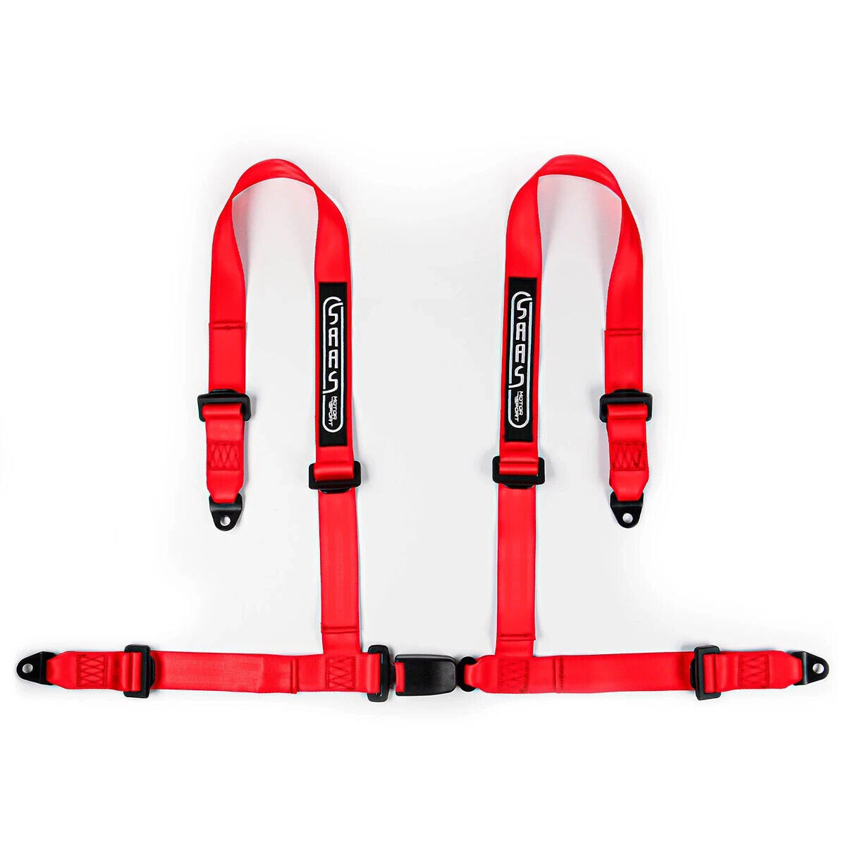 SAAS Racing Seatbelt Harness 4 Point Red EC-R16 2" Inch S4202R16