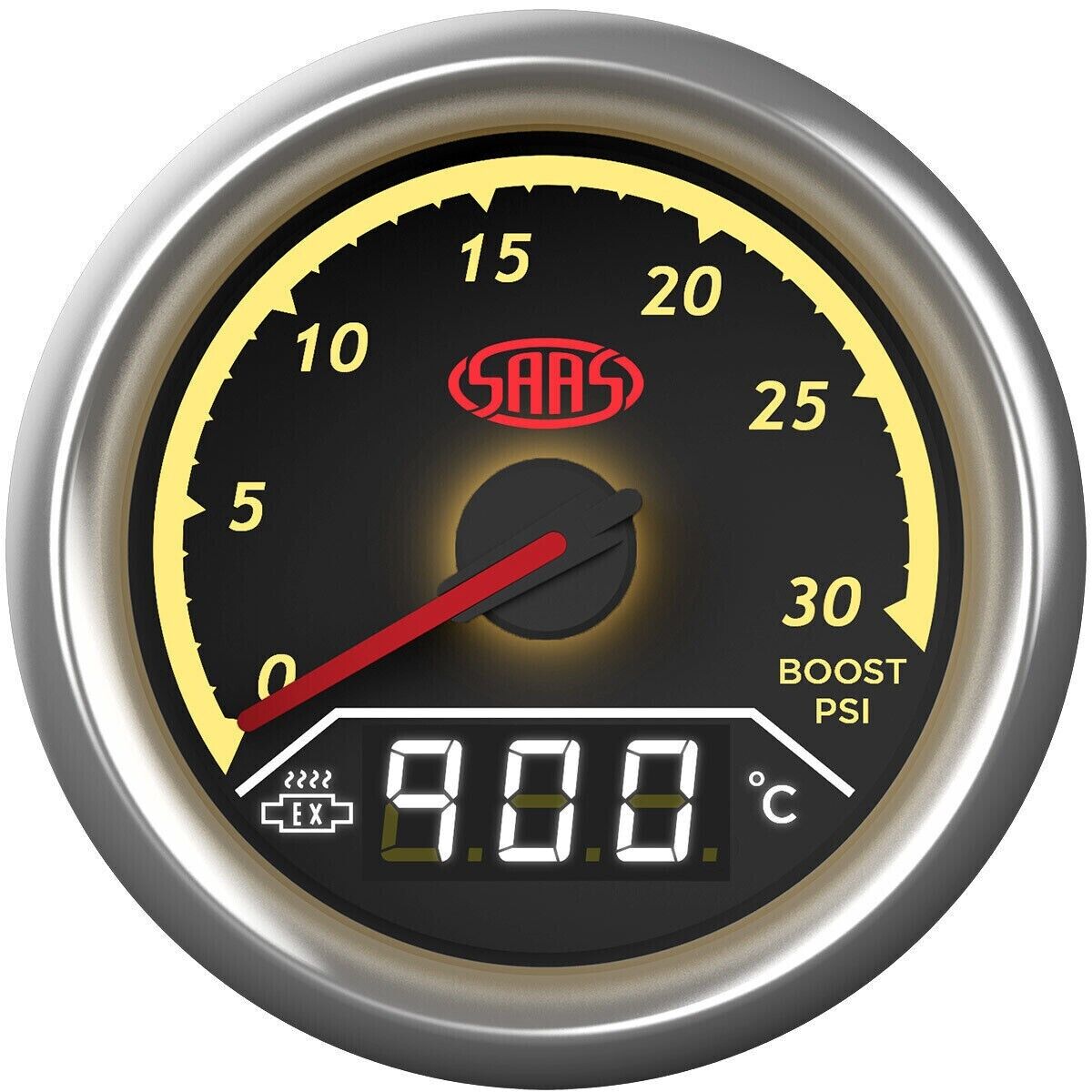 SAAS Trax Digital Dual Twin Reading Gauge Diesel Boost 0-30 PSI EGT Pyro 0-900 C