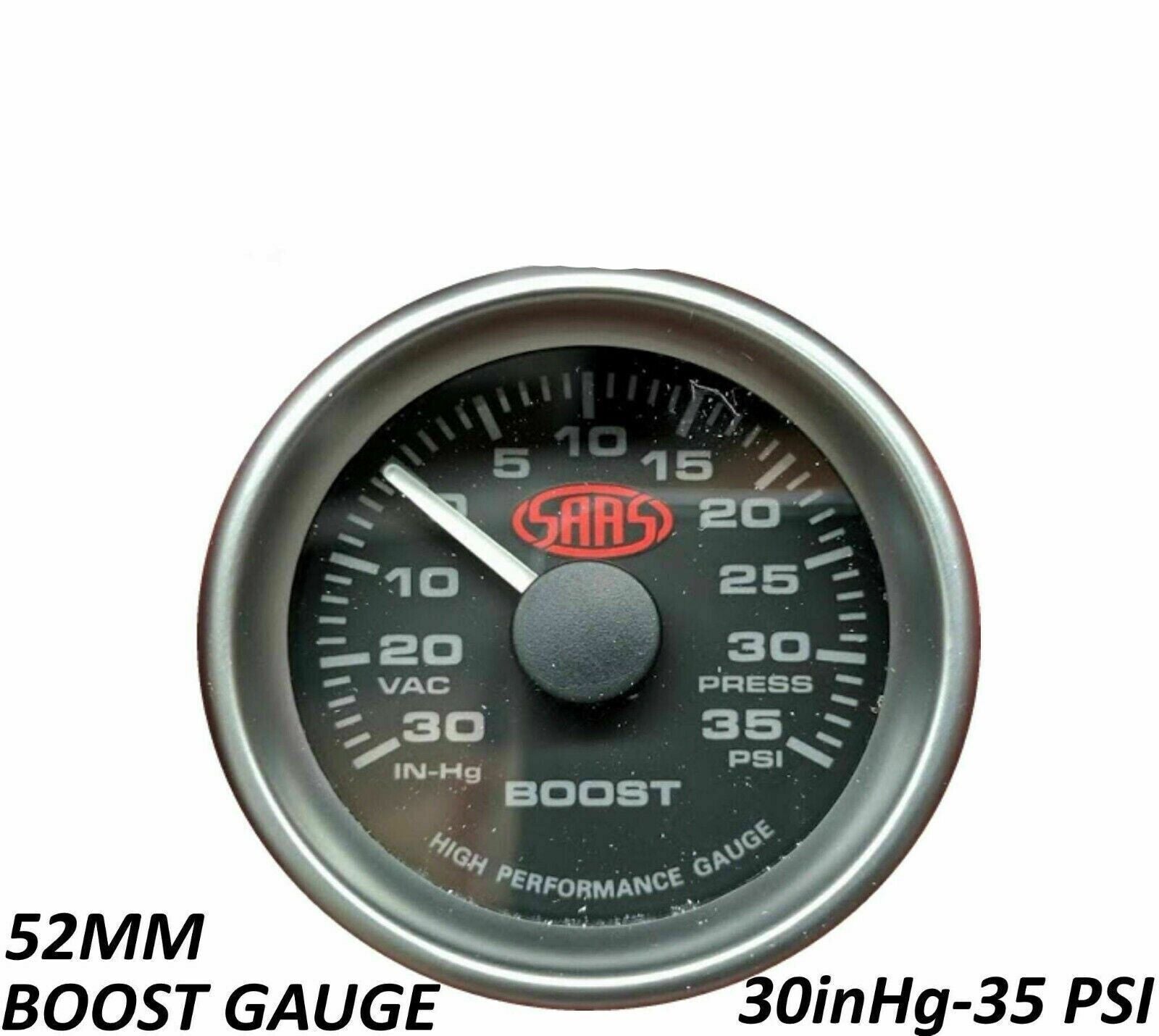 SAAS Pillar Pod Gauge Kit for Ford FPV FG FGX Turbo Boost & Oil Pressure Black