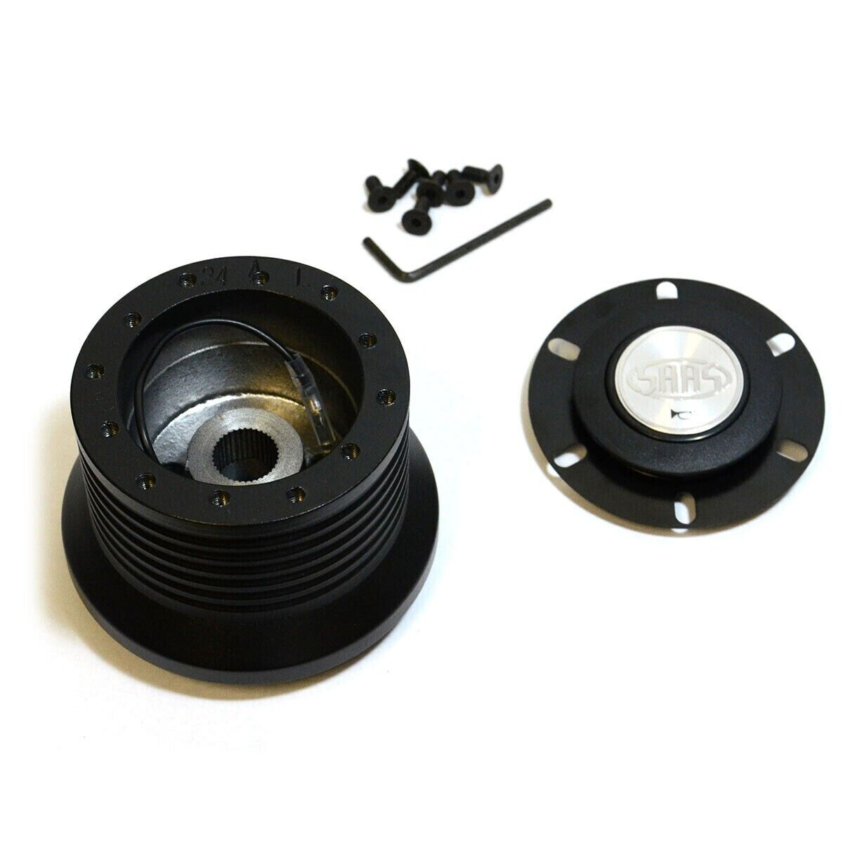 SAAS Classic Wood 380mm Steering Wheel & Hub Adapter For Holden HX 1971-1980