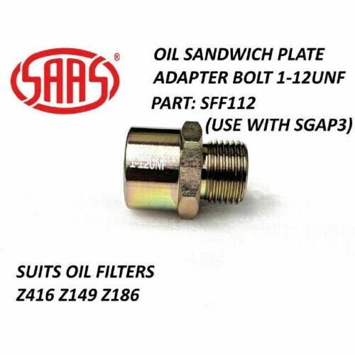 SAAS SGAP3 SFF112 Oil Adaptor Sandwich Plate F/Oil Temp Press for Z416 Z149 Z186