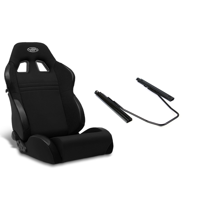 SAAS Vortek Seat (1) With Sliders Dual Recline Black ADR Compliant