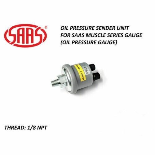 SAAS SG31002 Oil Pressure Sender Unit for Muscle Series Gauge 1/8in NPT