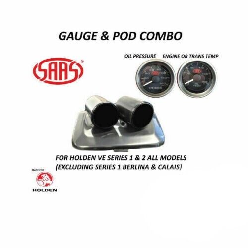 Gauge Dash Pod & Gauge Package for Holden VE Series 1/2 Oil Temp & Oil Pressure