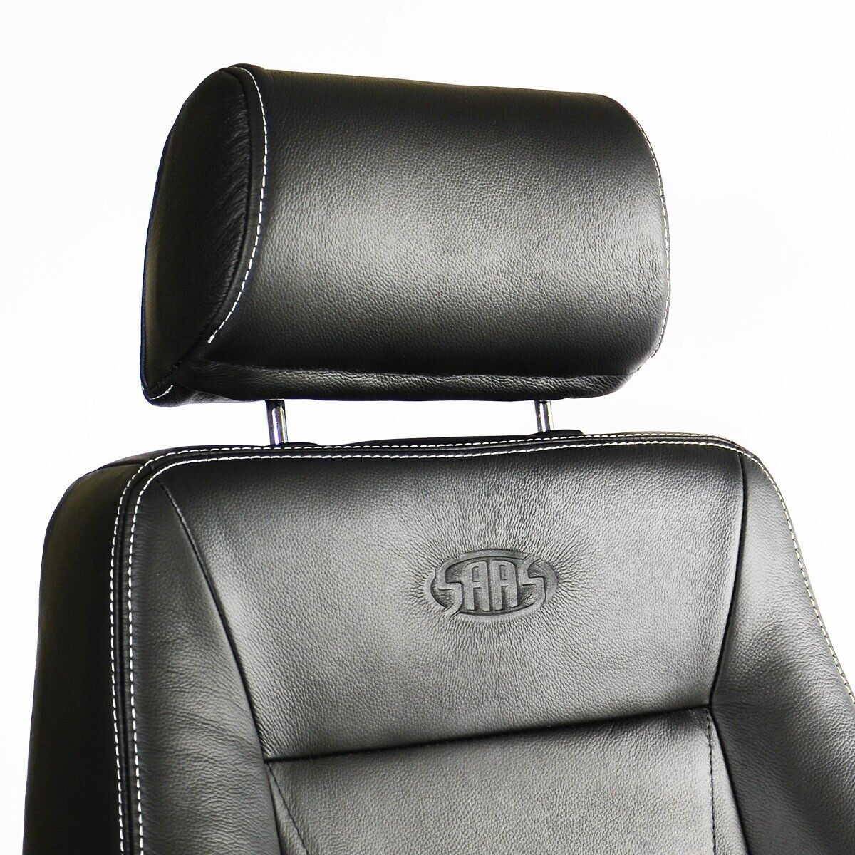 SAAS Trax 4X4 Seat (1) With Rails Premium Black Leather ADR Compliant