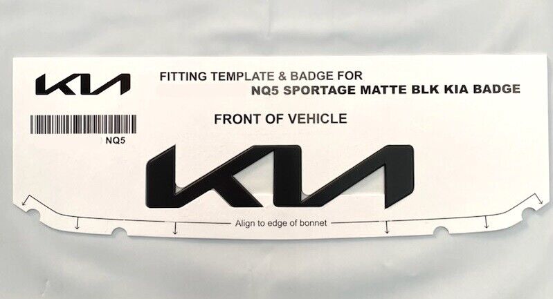 Genuine NQ5 Kia Sportage Matte Black Badge Kit Full Set Of 3 Front & Rear New