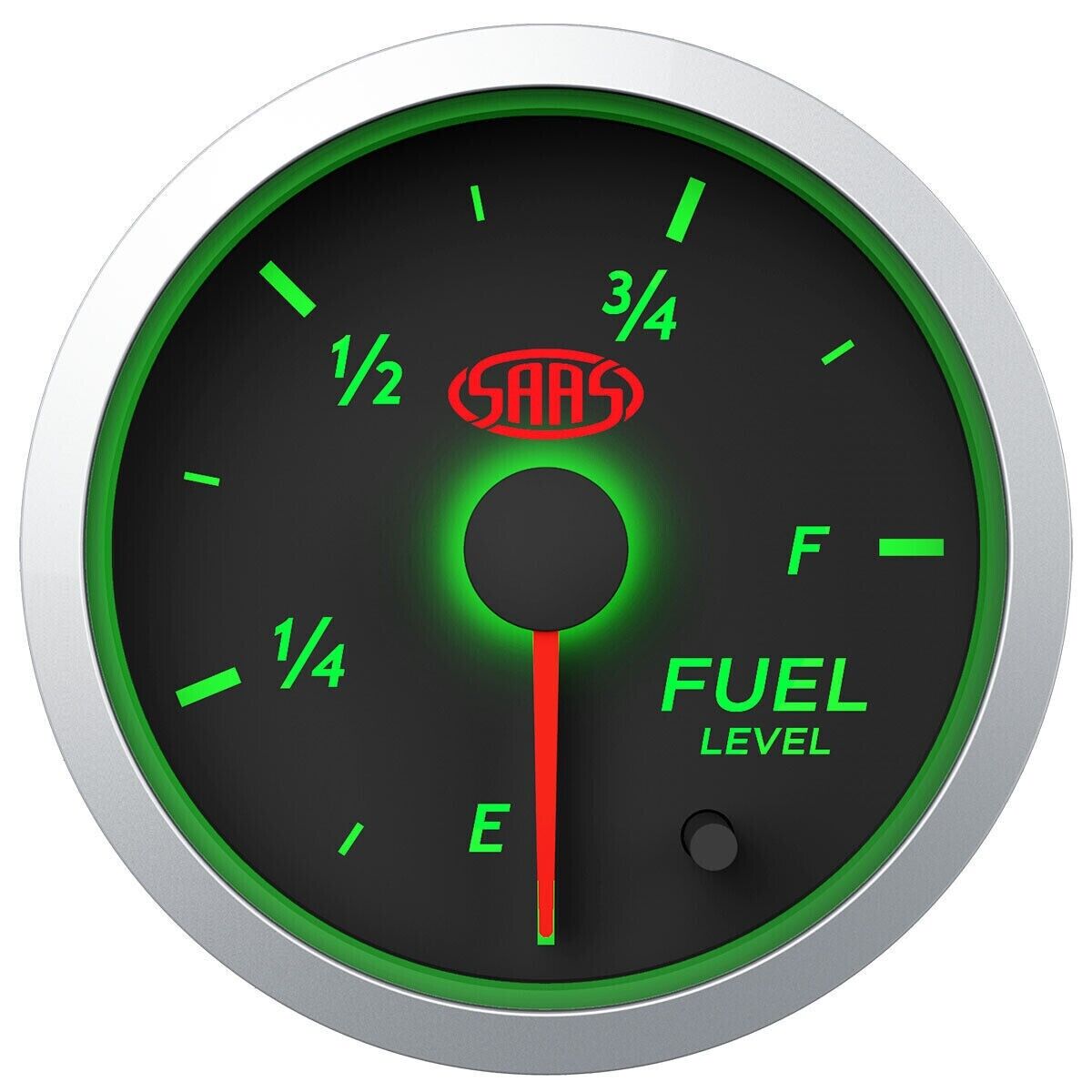 SAAS Streetline Series Fuel Sender & Fuel Level Gauge 52mm / 2" Black Face 7 LED