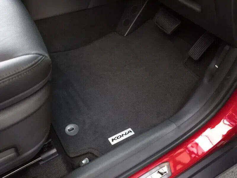 Genuine Hyundai Kona Tailored Carpet Floor Mats Set Of 4 Black Stitch 2017-2022