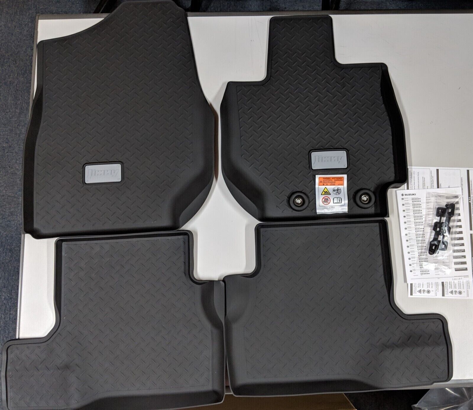 Genuine Suzuki Jimny 3 Door Rubber Floor Mats Set of 4 Auto Only 2019-Onwards