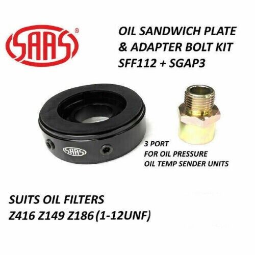 SAAS SGAP3 SFF112 Oil Adaptor Sandwich Plate F/Oil Temp Press for Z416 Z149 Z186