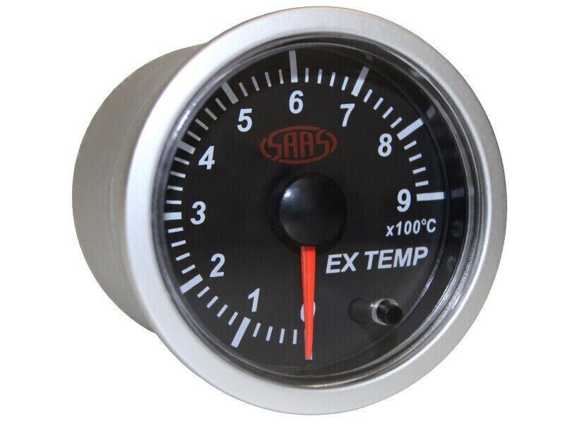 SAAS Streetline Series EGT Pyro 52mm 0-900 Deg Analog Gauge Black Face Diesel