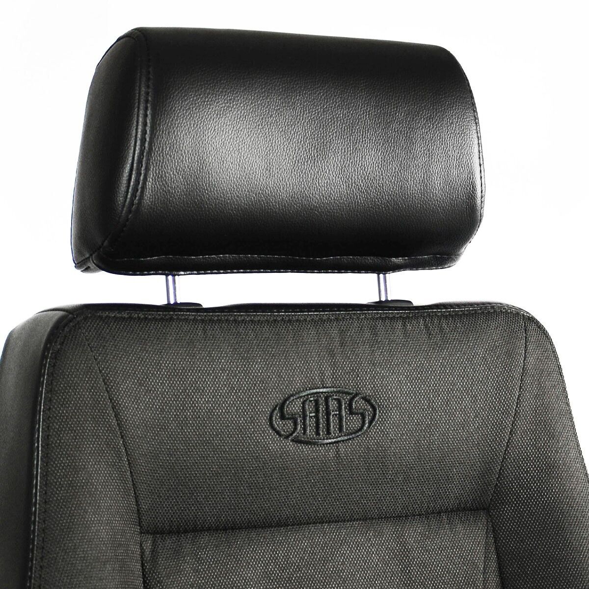 SAAS Universal 4X4 Sports Seats (2) Black Cloth / PU Leather  ADR Compliant