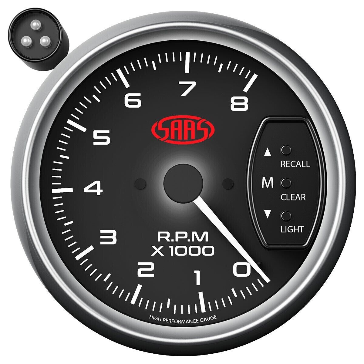 SAAS Performance SG-TAC334B Tacho Tachometer 3 3/4in 95mm Analog Gauge Black